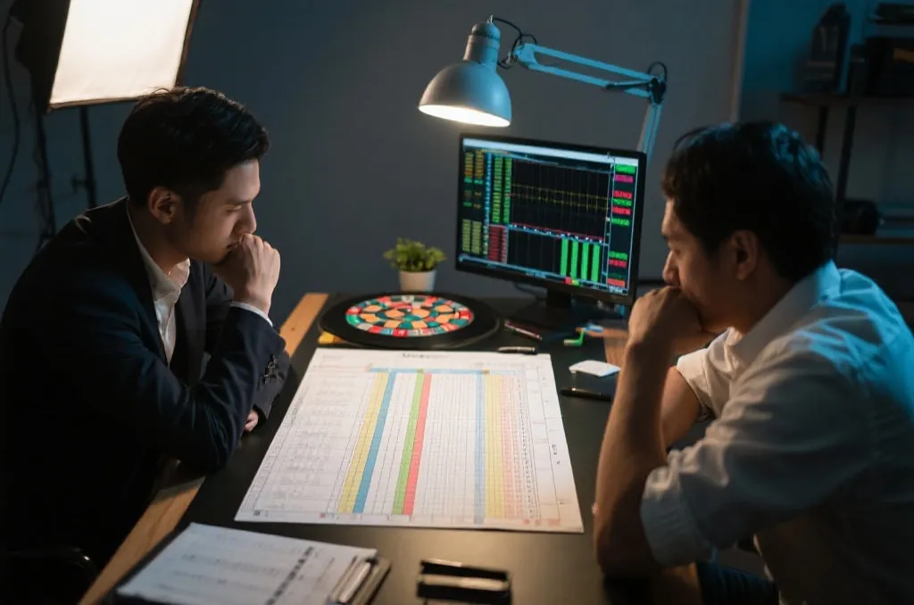 冷静复盘的场景:桌面上的记录表与盘口分析